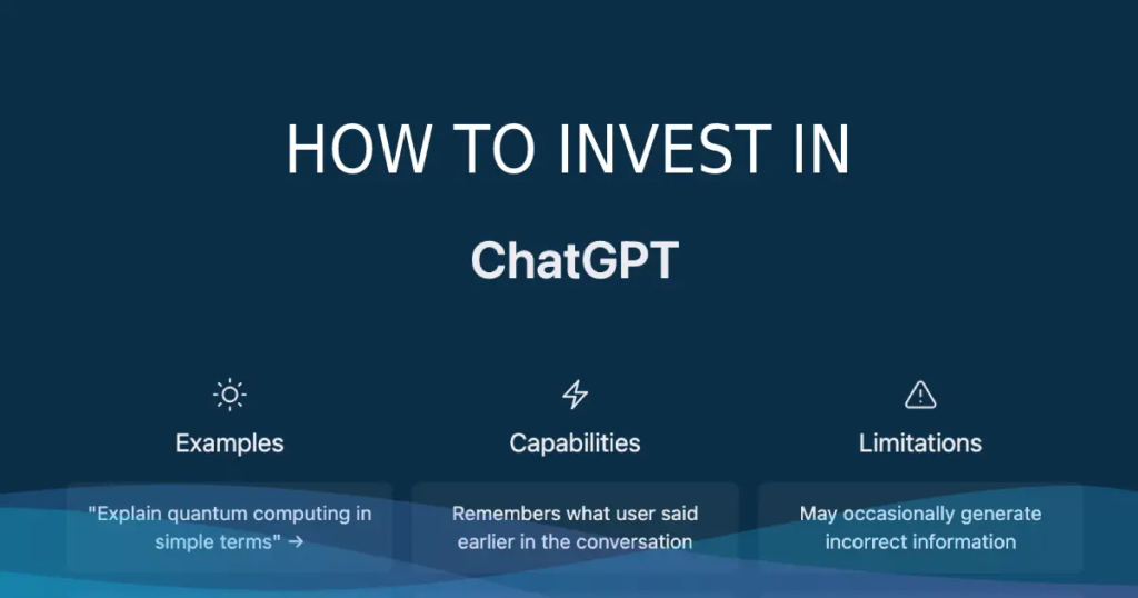  How to Invest in ChatGPT 